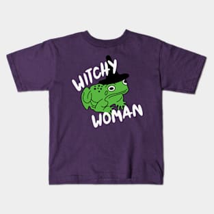 Witchy Woman Frog Kids T-Shirt